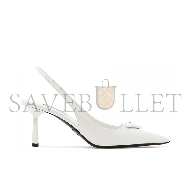PRADA BRUSHED LEATHER SLINGBACK PUMPS 1I901M